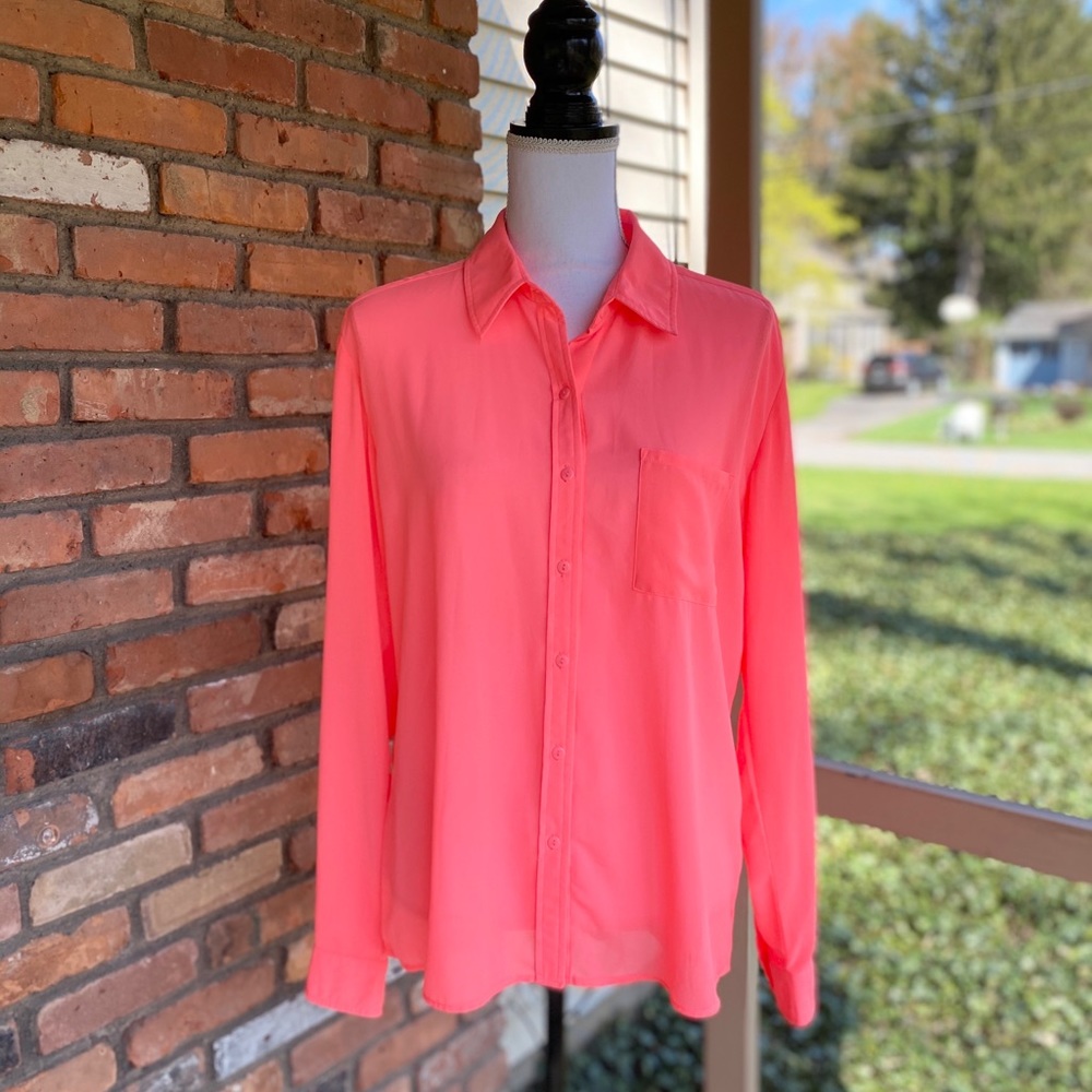 Kut From The Cloth Hot Pink Button Down